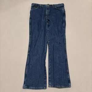 Wrangler Jeans Mens 34x32 Blue George Strait Cowboy Cut Western Denim Grunge